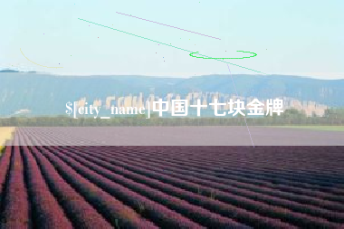 淮安中国十七块金牌