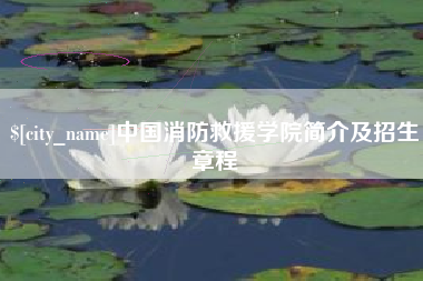 淮安中国消防救援学院简介及招生章程