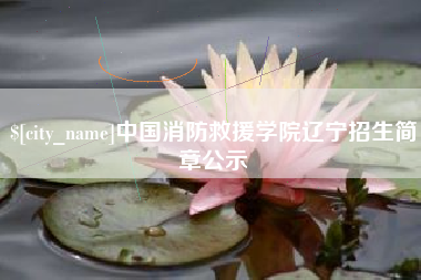 淮安中国消防救援学院辽宁招生简章公示