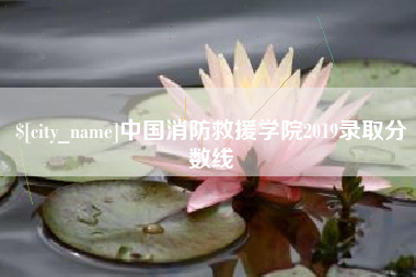 淮安中国消防救援学院2019录取分数线