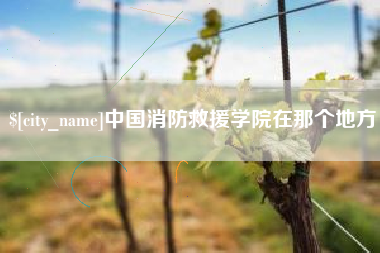 淮安中国消防救援学院在那个地方