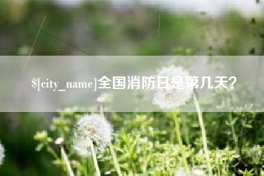 淮安全国消防日是第几天？