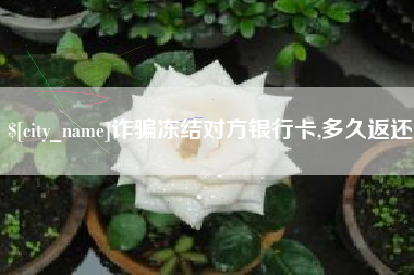 淮安诈骗冻结对方银行卡,多久返还