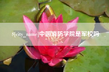 淮安中国消防学院是军校吗