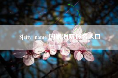 淮安国家消防报名入口