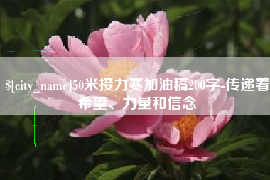 淮安50米接力赛加油稿200字-传递着希望、力量和信念