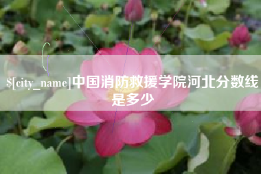 淮安中国消防救援学院河北分数线是多少