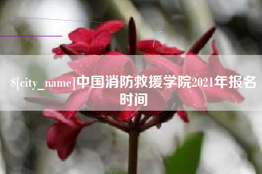 淮安中国消防救援学院2021年报名时间