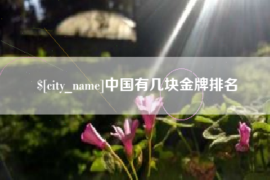 淮安中国有几块金牌排名