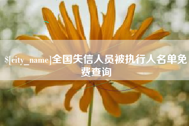 淮安全国失信人员被执行人名单免费查询