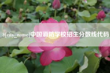 淮安中国消防学校招生分数线代码