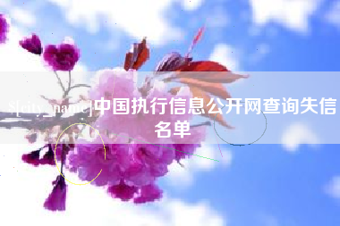 淮安中国执行信息公开网查询失信名单