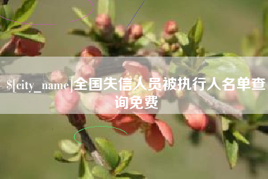 淮安全国失信人员被执行人名单查询免费
