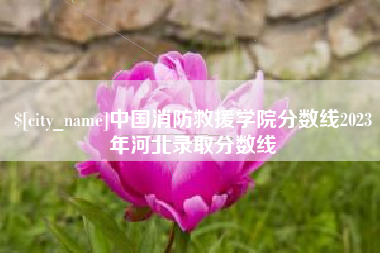 淮安中国消防救援学院分数线2023年河北录取分数线