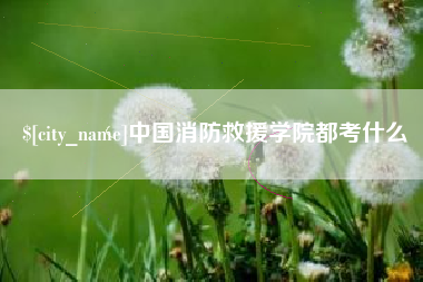 淮安中国消防救援学院都考什么
