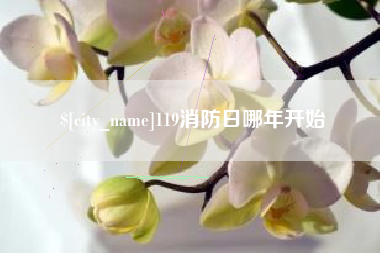 淮安119消防日哪年开始