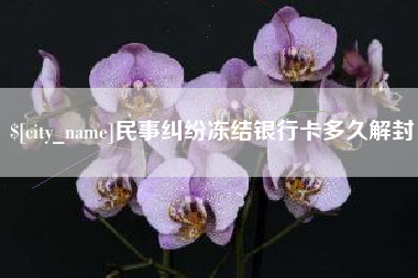 淮安民事纠纷冻结银行卡多久解封