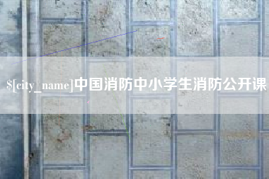 淮安中国消防中小学生消防公开课