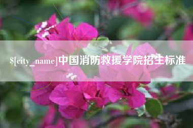 淮安中国消防救援学院招生标准