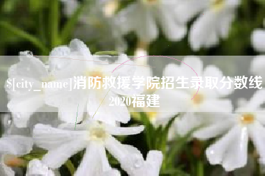 淮安消防救援学院招生录取分数线2020福建